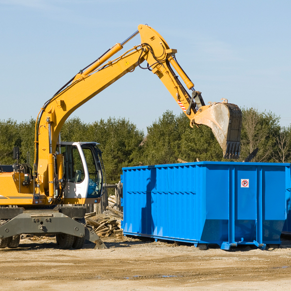 what size residential dumpster rentals are available in Bloominggrove
